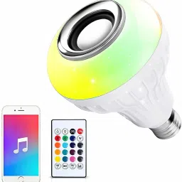 TECHMAZE BT Music Light Bulb B22 LED Speaker Color Changing 24Keys Remote Smart ball T12 Smart Bulb-0