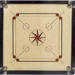 Carrom Board 32 inch 4mm Round Pocket with Wooden Coins ,Striker & Disco powder 3.81 cm Carrom Board-picture-32