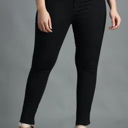 pompous Women Slim High Rise Black Jeans-picture-20