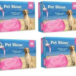 Anti-dandruff, Flea and Tick, Hypoallergenic, Whitening and Color Enhancing, Allergy Relief, Anti-parasitic, Conditioning, Anti-fungal, Anti-microbial, Anti-itching Pet Shine Dog Best Soap By Pawsitively Pet Care - 75 GM (Pack of 4) Dog Shampoo-3