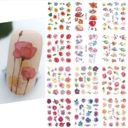 Acrylic Flower Nail Art Stickers Decals Summer Nail Decorations Blooming Flower-picture-27