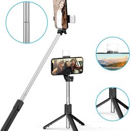 NKL Perfect Strong Selfie Stick Design with Light, Multi Purpose Use Bluetooth Remote_79 Bluetooth Selfie Stick-5