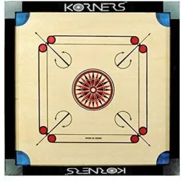 Wooden Carrom Board With Cut Pockets, Coins Striker And Powder, 26-Inch 66 cm Carrom Board-image-87