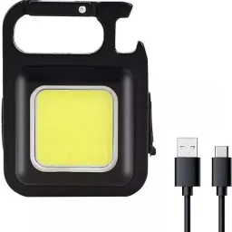 ZOKMOB New Arrival Keychain Light LED Rechargeable Magnetic, Mini COB Emergency Halogen Flash-13