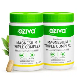 OZiva Set of 2 Magnesium Triple Complex for Muscle & Nerve Function - 60 Tablets Each-39