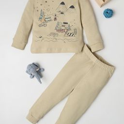 Fancy Fluff Kids Conversational Printed Pure Cotton Night Suit-image-38