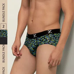 XYXX Men IntelliSoft Antimicrobial Micro Modal Pack of 3 Shuffle Briefs XYBRF3PCKN74-57
