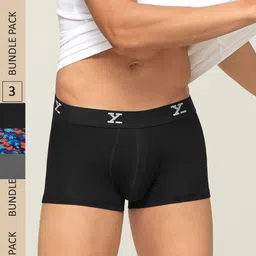 XYXX Men IntelliSoft Antimicrobial Micro Modal Pack of 3 Shuffle Trunks XYTRNK3PCKN325-11