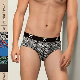 XYXX Men IntelliSoft Antimicrobial Micro Modal Pack of 5 Shuffle Briefs XYBRF5PCKN117-31