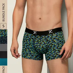 XYXX Men IntelliSoft Antimicrobial Micro Modal Pack of 5 Shuffle Trunks XYTRNK5PCKN96-image-19