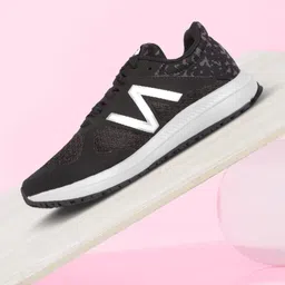 New Balance Women Black & Charcoal Grey Flash Woven Design Running Shoes-picture-5
