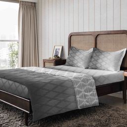 The Happy Pod Geometric Pure Cotton Single Bedding Set -Comforter Bedsheet &1 Pillow Cover-31