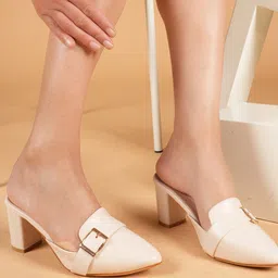 The Roadster Lifestyle CoWomen Buckle-Detail Block-Heeled Mules-picture-45