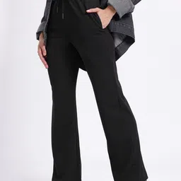 Stylecast X Hersheinbox Women Textured Ribbed High-Rise Trousers-image-87