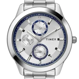 Timex Men White Dial & Gold Toned Stainless Steel Analogue Multi Function Watch TWEG18506-51