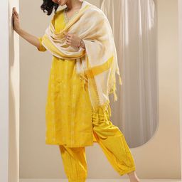 Libas Women Ethnic Motifs Woven Design Kurta with Salwar & Dupatta-image-46