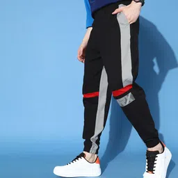 HRX by Hrithik Roshan Men Stylish Black Solid Updated Joggers-image-31