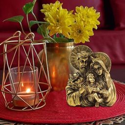 Exotic India Joseph & Mother Mary with Baby Jesus Brass Statue-image-29