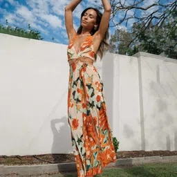StyleCast Women Abstract Printed Halter Neck Cut Outs Maxi Dress-picture-27
