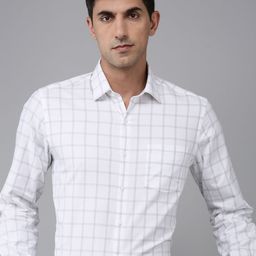 Arrow Pure Cotton Manhattan Slim Fit Windowpane Checks Opaque Formal Shirt-picture-17