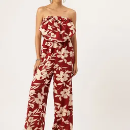 bebe Vibrant Vacay Off-Shoulder Printed Basic Layered Jumpsuit-picture-18
