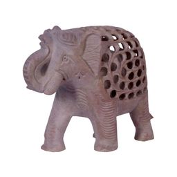 Avinash Handicrafts Purple Soap stone Undercut Elephant Figurine Showpiece-image-56