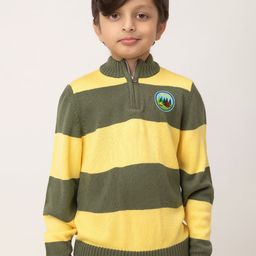 Purple United Kids Boys Olive-Lime Yellow Sweater-image-61