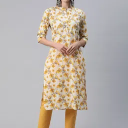 Readiprint Fashions Women Floral Printed Regular Pure Cotton Kurta with Trousers-picture-21