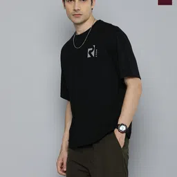 R.Code by The Roadster Life Co. Pack Of 2 Men Round Neck Short Sleeves Oversized T Shirts-image-95