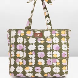 Caprese Floral Printed Oversized Structured Shoulder Bag-14