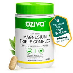 OZiva Set of 2 Magnesium Triple Complex for Muscle & Nerve Function - 60 Tablets Each image 4