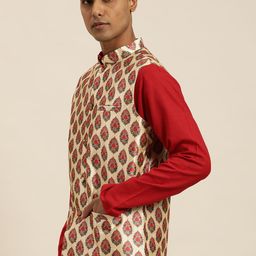 Sojanya Men Printed Nehru Jacket image 3
