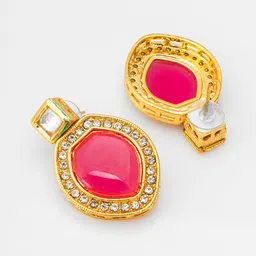 Anouk Gold-Plated Artificial Stones Studded Contemporary Studs image 4