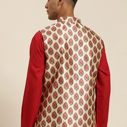Sojanya Men Printed Nehru Jacket image 2