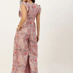Ethnovog Printed Basic Jumpsuit with Ruffles image 5