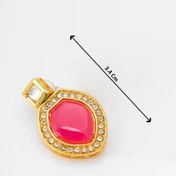 Anouk Gold-Plated Artificial Stones Studded Contemporary Studs image 3