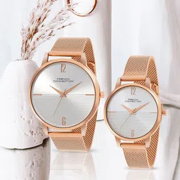 French Connection His And Her Stainless Steel Straps Analogue WatchesWatch FCN00061B-57