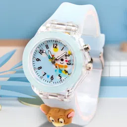 Spiky Unisex Kids Blue Embellished Dial & Blue Straps Analogue Multi Function Watch Light_Monk_Blu-24