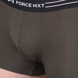 Force NXT Pack of 3 Printed Micromodal Ultra Soft Cotton Trunks MNFS-21-OLV-BLK-RRSN-PO3 image 2