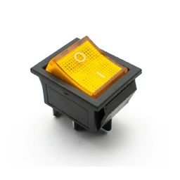 High voltage KCD4 Yellow 220V,16A DPST ON-OFF 4Pin Rocker Switch-31