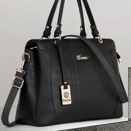 Exotic Women Animal Textured Oversized Structured Handheld Bag-42