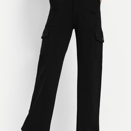 Next One Women Smart Straight Fit High-Rise Easy Wash Cargos-picture-49