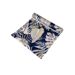 Kuber Industries Blue & Grey Printed Anti-Slip Roll Mat Shelf Liner-40