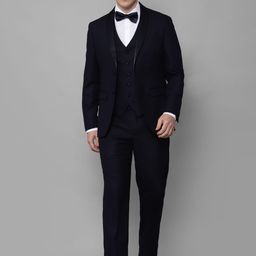 Louis Philippe Men Tailor-Fit Single-Breasted Three-Piece Formal Suit-image-33