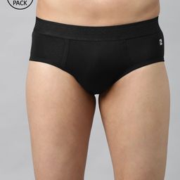 UnderJeans by Spykar Men Pack of 2 Black Solid Briefs 8907966428003-picture-57