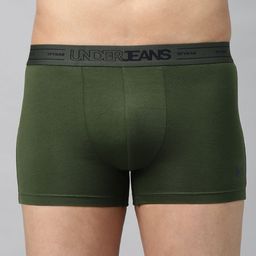 UnderJeans by Spykar Men Olive Green Solid Trunks 8907966424401-image-99