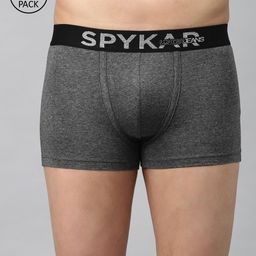 UnderJeans by Spykar Men Pack of 2 Charcoal Grey Solid Cotton Blend Trunks 8907966432109-image-10
