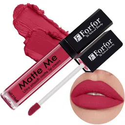 FORFOR Matte Me 4Pcs Long Lasting Liquid Matte Lipstick Brown-Wine-Nude Peach-Rose Red-16