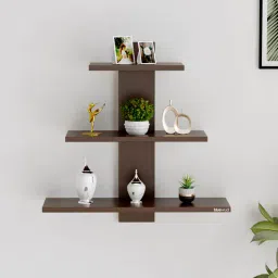 bluewud Wenge Engineered Wood Phelix Floating Wall Shelf-picture-33