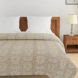 SWAYAM Brown Floral AC Room 150 GSM Double Bed Comforter-image-11
